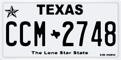 TX license plate CCM2748