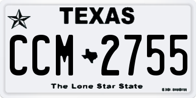 TX license plate CCM2755