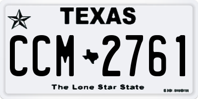 TX license plate CCM2761