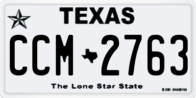 TX license plate CCM2763