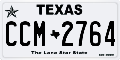 TX license plate CCM2764
