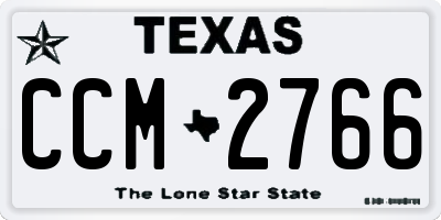 TX license plate CCM2766