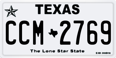 TX license plate CCM2769