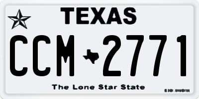 TX license plate CCM2771