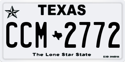 TX license plate CCM2772