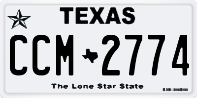 TX license plate CCM2774