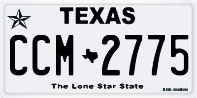 TX license plate CCM2775