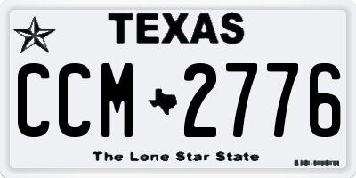 TX license plate CCM2776