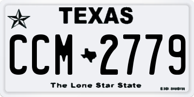 TX license plate CCM2779