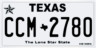 TX license plate CCM2780