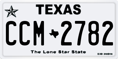 TX license plate CCM2782