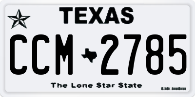 TX license plate CCM2785