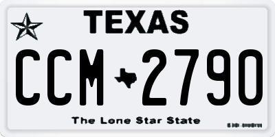TX license plate CCM2790