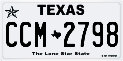 TX license plate CCM2798