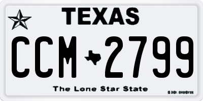 TX license plate CCM2799