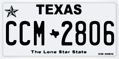 TX license plate CCM2806