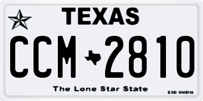 TX license plate CCM2810