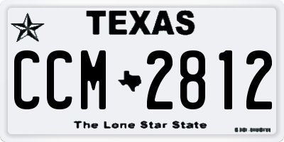 TX license plate CCM2812