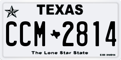 TX license plate CCM2814