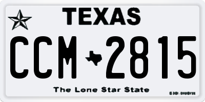 TX license plate CCM2815