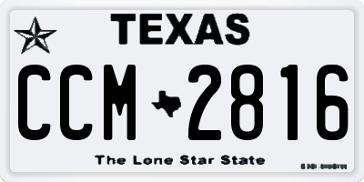 TX license plate CCM2816