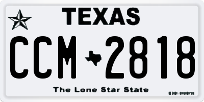 TX license plate CCM2818