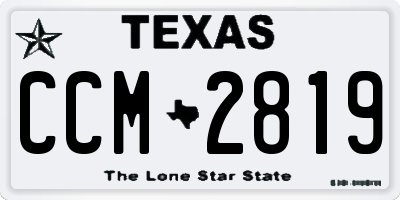 TX license plate CCM2819