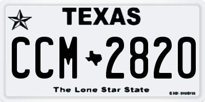 TX license plate CCM2820