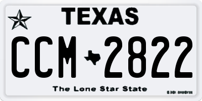 TX license plate CCM2822