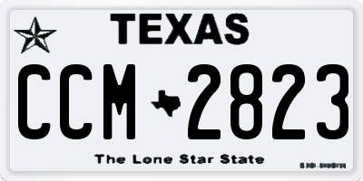 TX license plate CCM2823