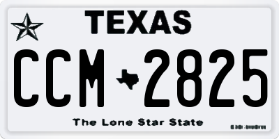 TX license plate CCM2825