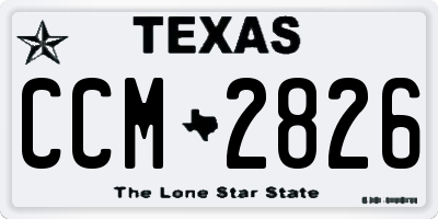 TX license plate CCM2826
