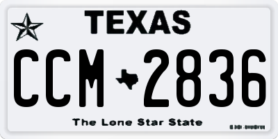 TX license plate CCM2836