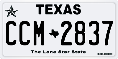 TX license plate CCM2837