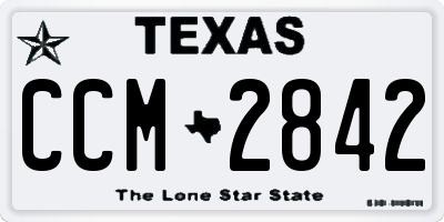 TX license plate CCM2842