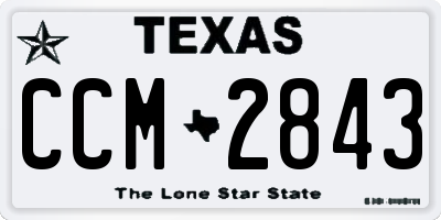 TX license plate CCM2843