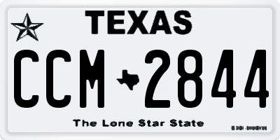 TX license plate CCM2844