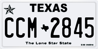 TX license plate CCM2845