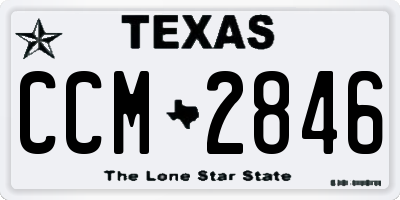 TX license plate CCM2846