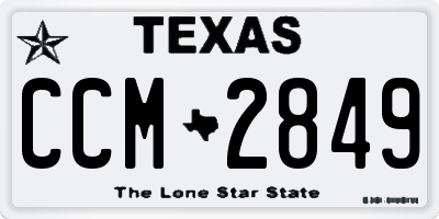 TX license plate CCM2849