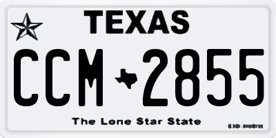 TX license plate CCM2855