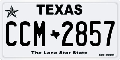 TX license plate CCM2857