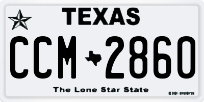 TX license plate CCM2860