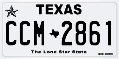 TX license plate CCM2861