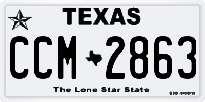 TX license plate CCM2863