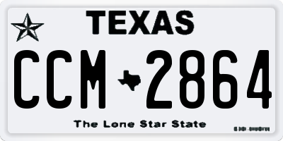 TX license plate CCM2864