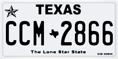 TX license plate CCM2866
