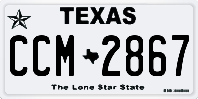 TX license plate CCM2867