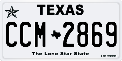 TX license plate CCM2869