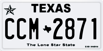 TX license plate CCM2871
